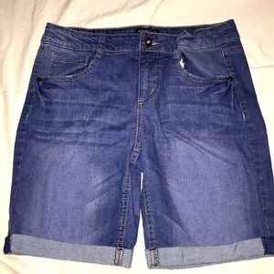 blue jean shorts
